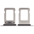 Dual Sim Card Tray Compatible For iPhone 15 Pro / 15 Pro Max (White Titanium)