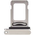 Dual Sim Card Tray Compatible For iPhone 15 Pro / 15 Pro Max (White Titanium)