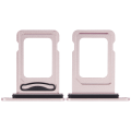 Dual Sim Card Tray Compatible For iPhone 15 / 15 Plus (Pink)