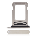 Dual Sim Card Tray Compatible For iPhone 15 Pro / 15 Pro Max (White Titanium)