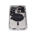Back Housing W/ Small Pre-Installed Compatible For iPhone 14 Pro Max (U.S Version) (No Logo) (Aftermarket Plus) (Silver)
