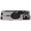 Back Housing W/ Small Pre-Installed Compatible For iPhone 14 Pro Max (U.S Version) (No Logo) (Aftermarket Plus) (Silver)
