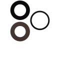 Back Camera Lens (Glass Only) With Adhesive Compatible For iPhone 15 Pro Max (3 Piece Set) (Aftermarket Plus)