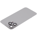 Back Glass With Steel Plate With Wireless NFC Charging MagSafe Magnet & Flashlight Flex Compatible For iPhone 15 Pro Max (Used OEM Pull: Grade A) (Natural Titanium)