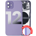 Back Housing W/ Small Components Pre-Installed Compatible For iPhone 12 (International Version) (Used OEM Pull: Grade A) (Purple)