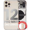 Back Housing W/ Small Components Pre-Installed Compatible For iPhone 12 Pro Max (No Logo) (Aftermarket Plus) (International Version) (Gold)
