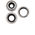 Back Camera Lens With Bracket & Bezel Compatible For iPhone 15 Pro (3 Piece Set) (Premium) (White Titanium)