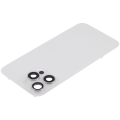 Back Glass With Steel Plate With Wireless NFC Charging MagSafe Magnet & Flashlight Flex Compatible For iPhone 15 Pro Max (Used OEM Pull: Grade A) (White Titanium)