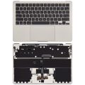 Top Case Assembly With Battery And Keyboard Compatible For MacBook Air 13" (A2681 / Mid 2022) (Starlight) (US Keyboard)
