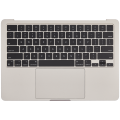 Top Case Assembly With Battery And Keyboard Compatible For MacBook Air 13" (A2681 / Mid 2022) (Starlight) (US Keyboard)