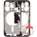 Mid-Frame Housing With Power And Volume Button Compatible For iPhone 15 Pro (US Version) (Used OEM Pull: Grade C) (Black Titanium)