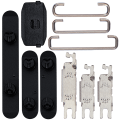 Hard Buttons (Power / Volume / Switch) Compatible For iPhone 15 / 15 Plus (Black)