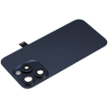 Back Glass w/ MagSafe Magnet & NFC & Flashlight Flex For iPhone 15 Pro (Aftermarket) (Blue Titanium) (No Logo)