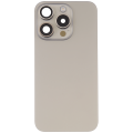 Back Glass w/ MagSafe Magnet & NFC & Flashlight Flex For iPhone 15 Pro (Aftermarket) (Natural Titanium) (No Logo)