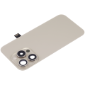 Back Glass w/ MagSafe Magnet & NFC & Flashlight Flex For iPhone 15 Pro (Aftermarket) (Natural Titanium) (No Logo)