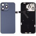 Back Glass w/ MagSafe Magnet & NFC & Flashlight Flex For iPhone 15 Pro Max (Aftermarket) (Blue Titanium) (No Logo)