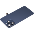 Back Glass w/ MagSafe Magnet & NFC & Flashlight Flex For iPhone 15 Pro Max (Aftermarket) (Blue Titanium) (No Logo)