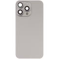 Back Glass w/ MagSafe Magnet & NFC & Flashlight Flex For iPhone 15 Pro Max (Aftermarket) (Natural Titanium) (No Logo)