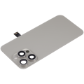 Back Glass w/ MagSafe Magnet & NFC & Flashlight Flex For iPhone 15 Pro Max (Aftermarket) (Natural Titanium) (No Logo)