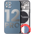 Back Housing W/ Small Components Pre-Installed Compatible For iPhone 12 Pro (International Version) (Used OEM Pull: Grade C) (Pacific Blue)