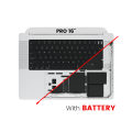 Top Case Assembly With Battery And Keyboard Compatible For MacBook Pro 16" (A2485 / Late 2021) (Used OEM Pull: Grade A) (US Keyboard) (Silver)