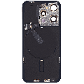 Back Glass With Steel Plate With Wireless NFC Charging MagSafe Magnet & Flashlight Flex Compatible For iPhone 15 Pro (Used OEM Pull: Grade A) (Black Titanium)