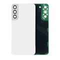 Back Cover Glass With Camera Lens Compatible For Samsung Galaxy S22 Plus 5G (No Logo) (Aftermarket Plus) (White)