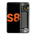 OLED Assembly With Frame Compatible For Samsung Galaxy S8 (Blemish: Grade C) (Midnight Black)