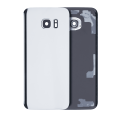 Back Cover Glass With Camera Lens Compatible For Samsung Galaxy S7 Edge (No Logo) (Aftermarket Plus) (Silver)