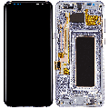 OLED Assembly With Frame Compatible For Samsung Galaxy S8 Plus (Refurbished) (Arctic Silver)