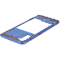 Mid-Frame Housing Compatible For Samsung Galaxy A41 (A415 / 2020) (Aftermarket Plus) (Prism Crush Blue)