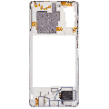 Mid-Frame Housing Compatible For Samsung Galaxy A41 (A415 / 2020) (Aftermarket Plus) (Prism Crush Silver)