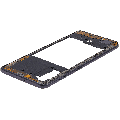 Mid-Frame Housing Compatible For Samsung Galaxy A41 (A415 / 2020) (Aftermarket Plus) (Prism Crush Black)