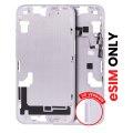 Mid-Frame Housing With Power And Volume Button Compatible For iPhone 14 (US Version) (Aftermarket Plus) (Purple)