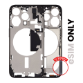 Mid-Frame Housing With Power And Volume Button Compatible For iPhone 15 Pro (US Version) (Used OEM Pull: Grade C) (Black Titanium)