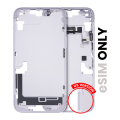 Mid-Frame Housing With Power And Volume Button Compatible For iPhone 14 Plus (US Version) (Used OEM Pull: Grade B) (Purple)