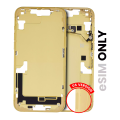 Mid-Frame Housing With Power And Volume Button Compatible For Iphone 14 Plus (US Version) (Used OEM Pull: Grade C) (Yellow)