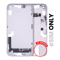Mid-Frame Housing With Power And Volume Button Compatible For iPhone 14 Plus (US Version) (Used OEM Pull: Grade C) (Purple)