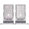Dual Sim Card Tray Compatible For Samsung Galaxy S24 5G / S24 Plus 5G (Marble Gray)
