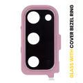 Back Camera Lens With Cover Bezel Ring Compatible For Samsung Galaxy S20 / S20 5G (Cloud Pink)