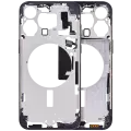 Mid-Frame Housing With Power And Volume Button Compatible For iPhone 15 Pro Max (US Version) (Aftermarket Plus) (Blue Titanium)