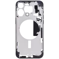 Mid-Frame Housing With Power And Volume Button Compatible For iPhone 15 Pro Max (US Version) (Aftermarket Plus) (Blue Titanium)
