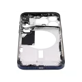 Mid-Frame Housing With Power And Volume Button Compatible For iPhone 15 Pro Max (US Version) (Aftermarket Plus) (Blue Titanium)
