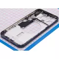 Mid-Frame Housing With Power And Volume Button Compatible For iPhone 15 Pro Max (US Version) (Aftermarket Plus) (Blue Titanium)