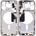 Mid-Frame Housing With Power And Volume Button Compatible For iPhone 15 Pro Max (US Version) (Aftermarket Plus) (Natural Titanium)