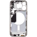 Mid-Frame Housing With Power And Volume Button Compatible For iPhone 15 Pro Max (US Version) (Aftermarket Plus) (Natural Titanium)
