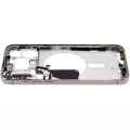 Mid-Frame Housing With Power And Volume Button Compatible For iPhone 15 Pro Max (US Version) (Aftermarket Plus) (Natural Titanium)