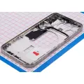 Mid-Frame Housing With Power And Volume Button Compatible For iPhone 15 Pro Max (US Version) (Aftermarket Plus) (Natural Titanium)