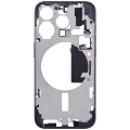 Mid-Frame Housing With Power And Volume Button Compatible For iPhone 15 Pro (US Version) (Aftermarket Plus) (Blue Titanium)