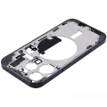 Mid-Frame Housing With Power And Volume Button Compatible For iPhone 15 Pro (US Version) (Aftermarket Plus) (Blue Titanium)